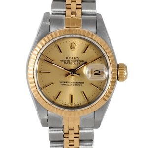Rolex Ladies 26mm Datejust  Champagne stick jubilee